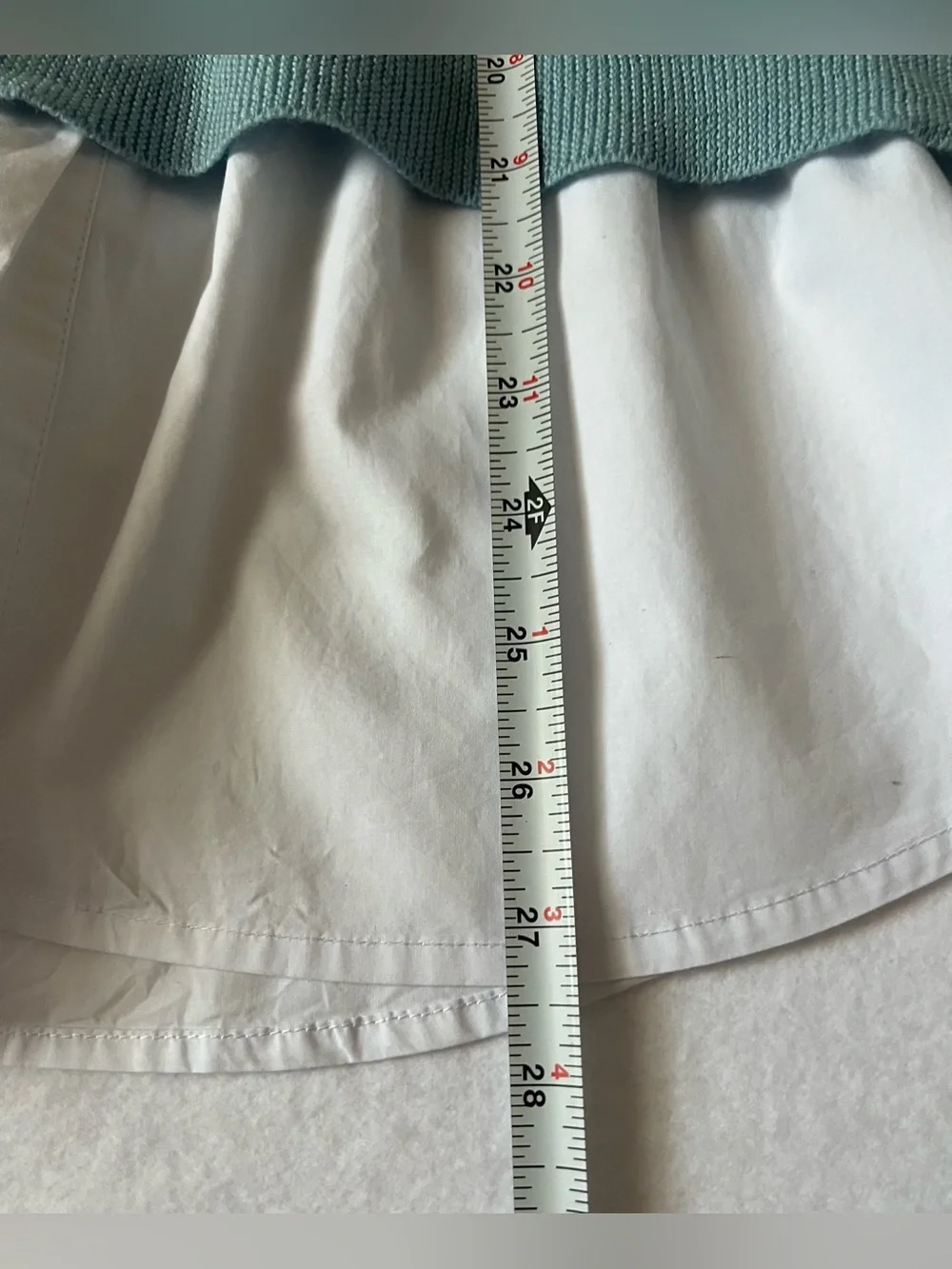 Pearl By Lela Rose 2-in-1 Layered Merino Wool Sweater Size M, Lt.. Turq., EUC - Picture 14 of 16